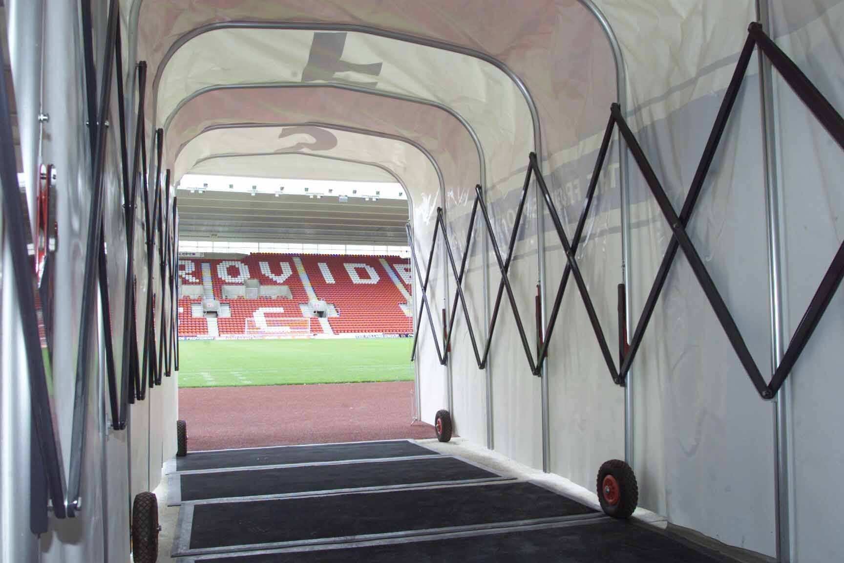 TOUR OF THE ST MARYS STADIUM NEW GROUND OF THE SAINTS THE PLAYERS TUNNEL