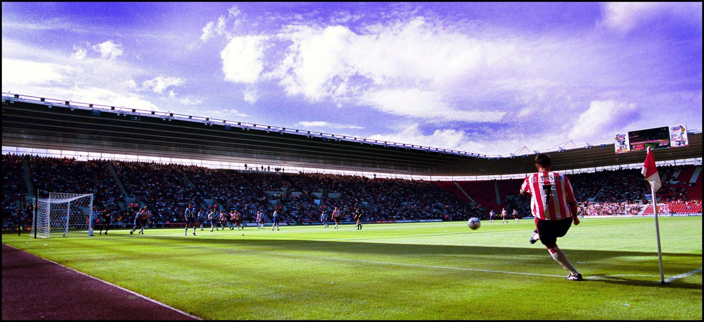 Le Tissier trademark corner first game at St Marys Saints v Espanyol re-scan big file dig9156