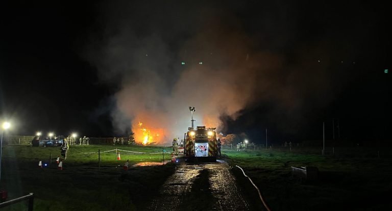 Residents living near M27 told keep windows closed after barn blaze