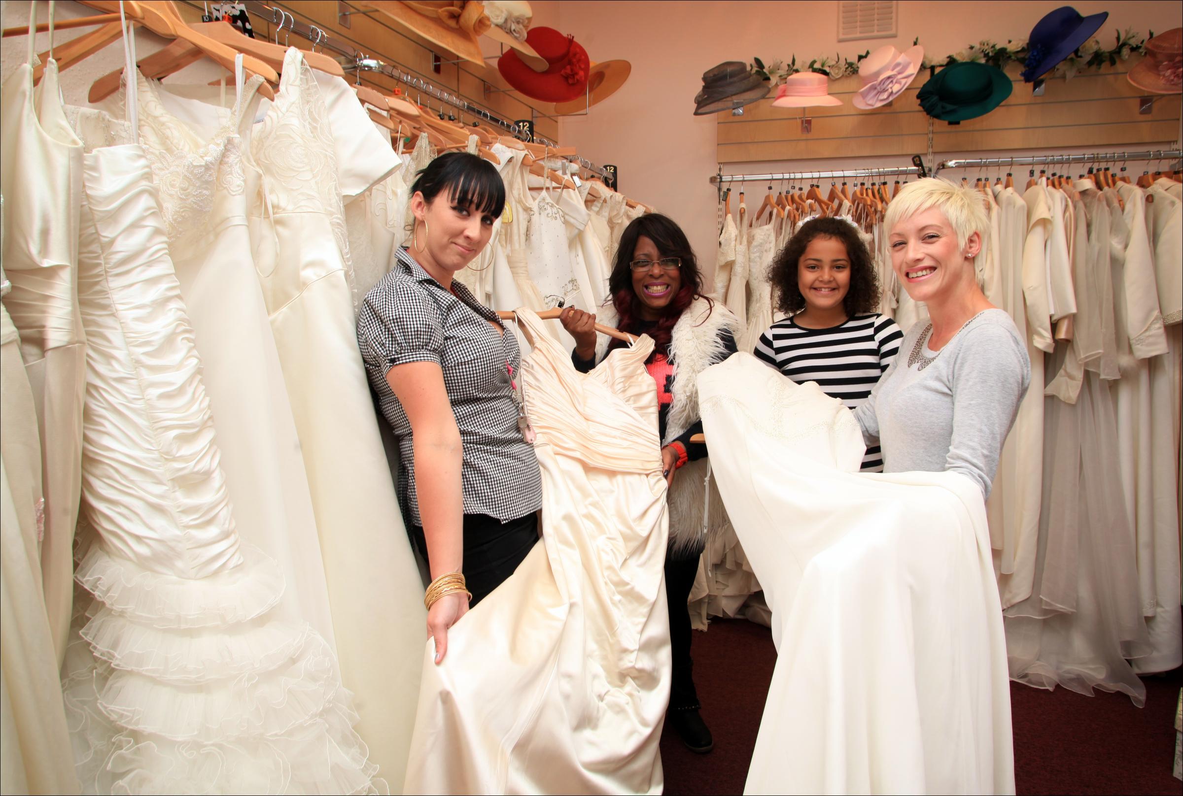 the designer wedding dresses at Oxfam 